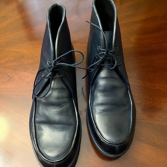 Messico Mens Navy Blue Lace up Leather Boot, Size 10.5M - Picture 1 of 4